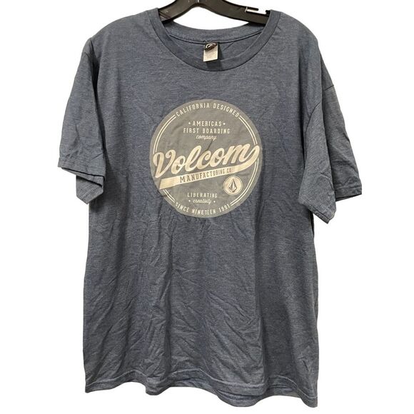 Volcom Other - Volcom T-Shirt Mens L‎ Blue Grey First Boarding Company Round Logo